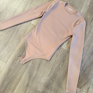 Abercrombie & Fitch Soft A&F Collection Long Sleeve Bodysuit – XS – Warm Taupe
